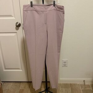 St. John Tailored Stretch Ankle Pants in Dusty Mauve